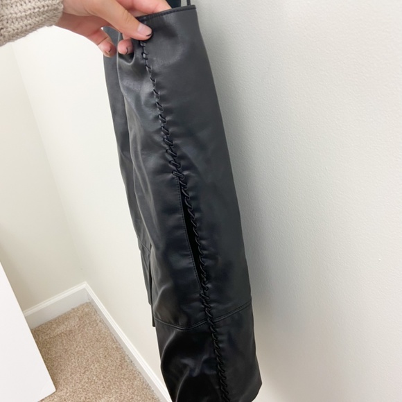 We The Free Free people black slip into something faux leather mini dress XS - Picture 7 of 9